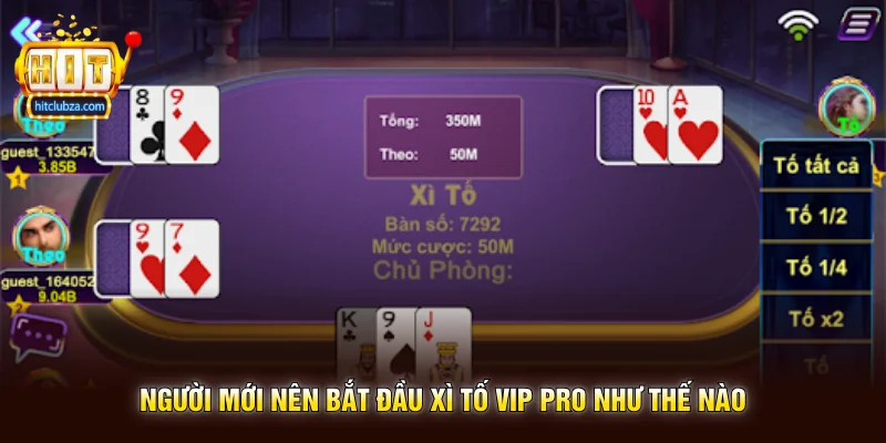Xì Tố Vip Pro game bài chiến thuật dành cho người thích cảm giác đấu trí 2 Người mới nên bắt đầu Xì Tố Vip Pro như thế nào